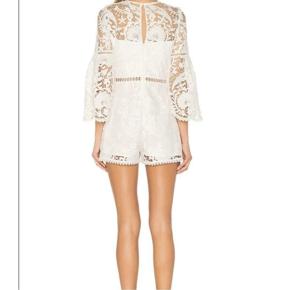 Aijek Padua Embroidered Romper Size 3 White - Picture 3 of 13